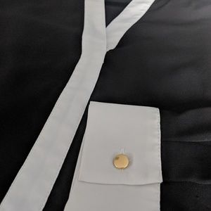 Calvin Klein black & white blouse Sz Small